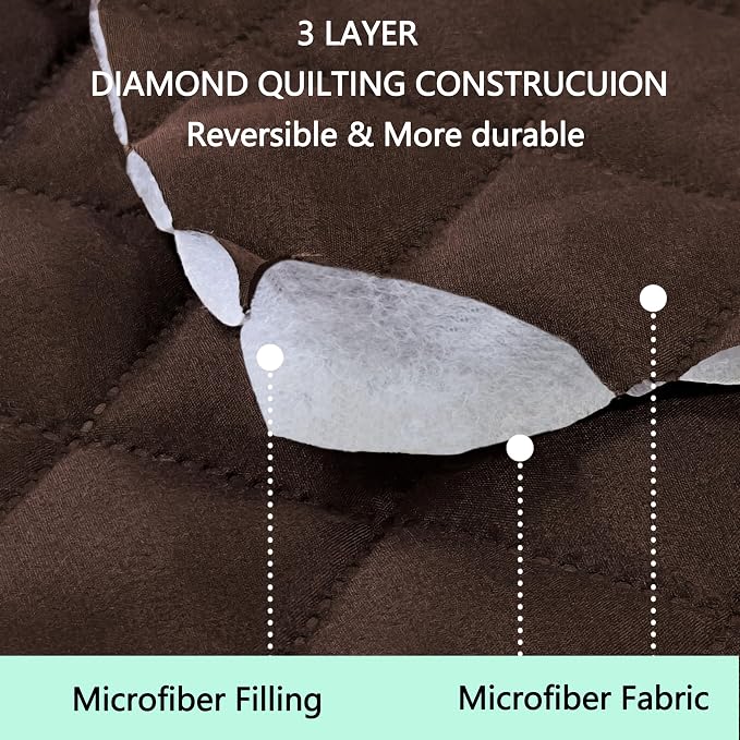 Reversible Loveseat Sofa Covers Couch Cover Furniture Protector - Image 3