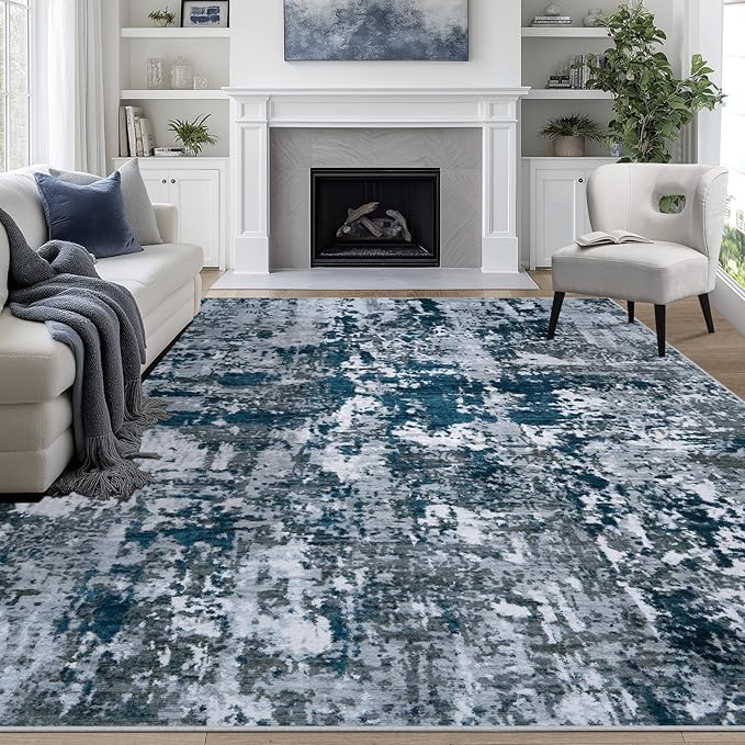 8x10 Area Rugs for Living Room Rug Washable: Abstract Large Rug for Dining Room by Aelenmu