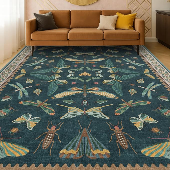 Hazo Haus Oriental Blue and Green Area Rugs - Image 6