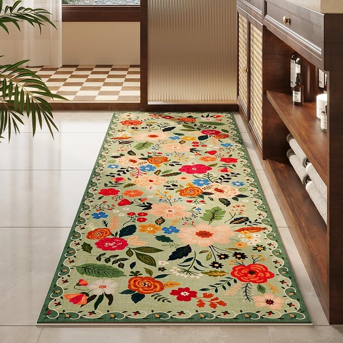 Rugcomf Runner Rug for Hallways Kitchen Rug Non Slip 2'6''x8' Washable Runner - Image 8