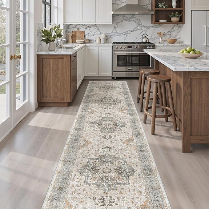 Madane Runner Rugs for Hallway 2x10 Long Washable Non-Slip Hallway Runner Rug - Image 2