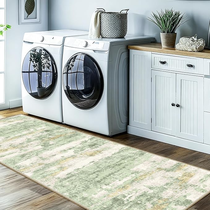 2x10 Runner Rug Non-Slip，Modern Abstract 10ft Washable Runner Rugs - Image 7