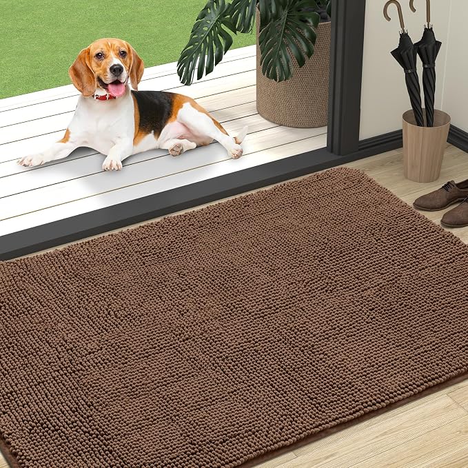 OLANLY Dog Door Mat for Muddy Paws 47x32, Absorbs Moisture and Dirt, Absorbent by OLANLY