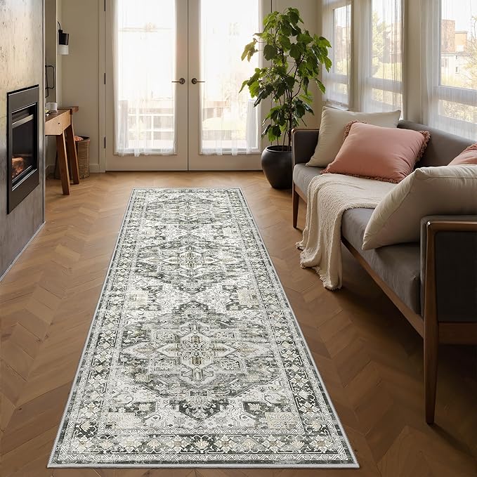 Runner Rug 2x6, Non Slip Washable Rugs by Restydon