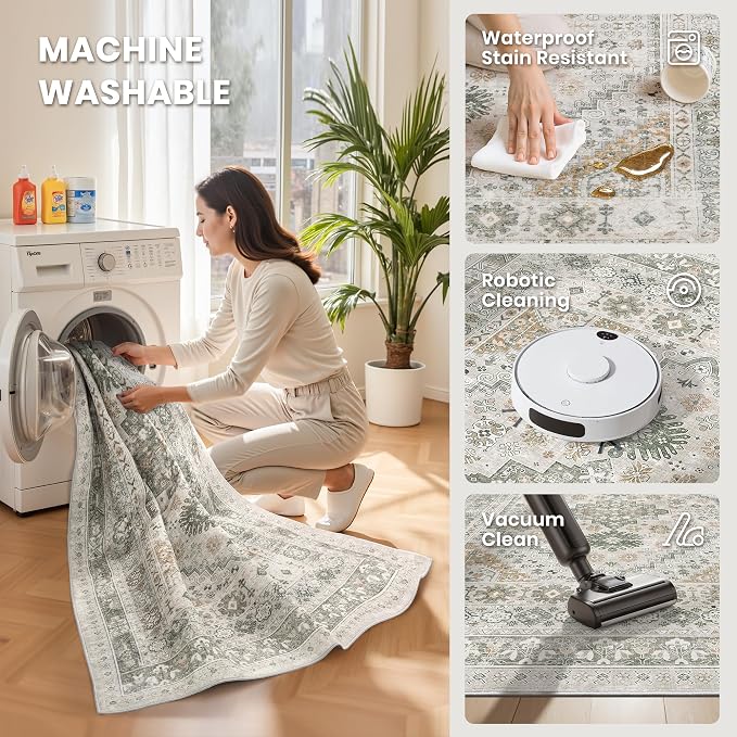 zesthome 6x9 Area Rug, Super Soft Washable Rugs - Image 5