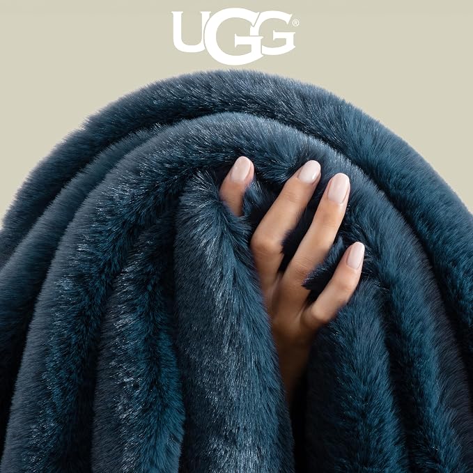 UGG Euphoria Faux Fur Throw Blanket, Soft Warm Throw Blankets - Image 4