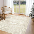 UERMEI Square Area Rugs : Washable 5x5 Neutral Modern Abstract Carpet by UERMEI