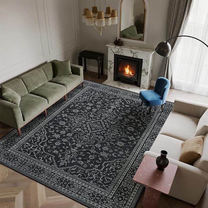 Washable Rugs 8x10 Area Rugs for Living Room, Dining Room- Soft Low Pile - Image 7