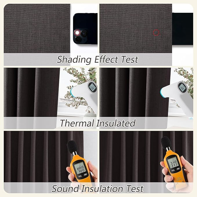 Guken 100% Blackout Curtains 84 Inch Length 2 Panels Set - Image 5