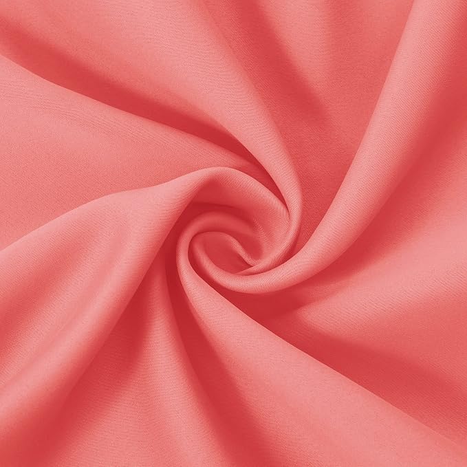 LEMOMO Blackout Curtains 52 x 95 inch/Coral Curtains Set of 2 Panels/Thermal - Image 8