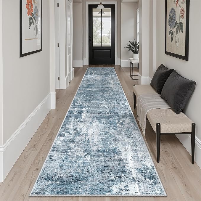 Runner Rug 2'x10' Abstract Washable Non-Slip Runner Rugs - Image 3
