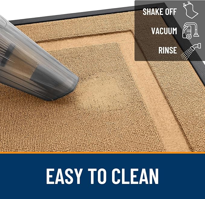 OLANLY Front Door Mat Outside 33x21, All-Season Heavy-Duty Rubber Doormat | - Image 5