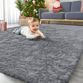 OLANLY Area Rugs for Living Room Bedroom, Machine Washable 4x5.9 ft Soft Fluffy by OLANLY