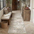 PureCozy Runner Rug 2x6 Beige Machine Washable Modern Abstract Hallway Carpet by PureCozy