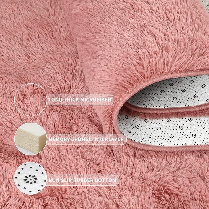 Tepook Super Soft Fluffy Rugs for Living Room, Shag 6x9 Area Rugs for Bedroom - Image 5