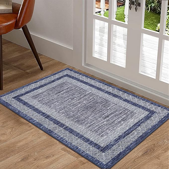 GarveeHome Modern Geometric Area Rug 2x3 Distressed Bordered Washable Non Slip - Image 8