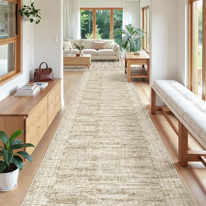 3x20 Washable Runner Rug for Hallway, Non-Slip Long Hallway Runner for Entryway - Image 3