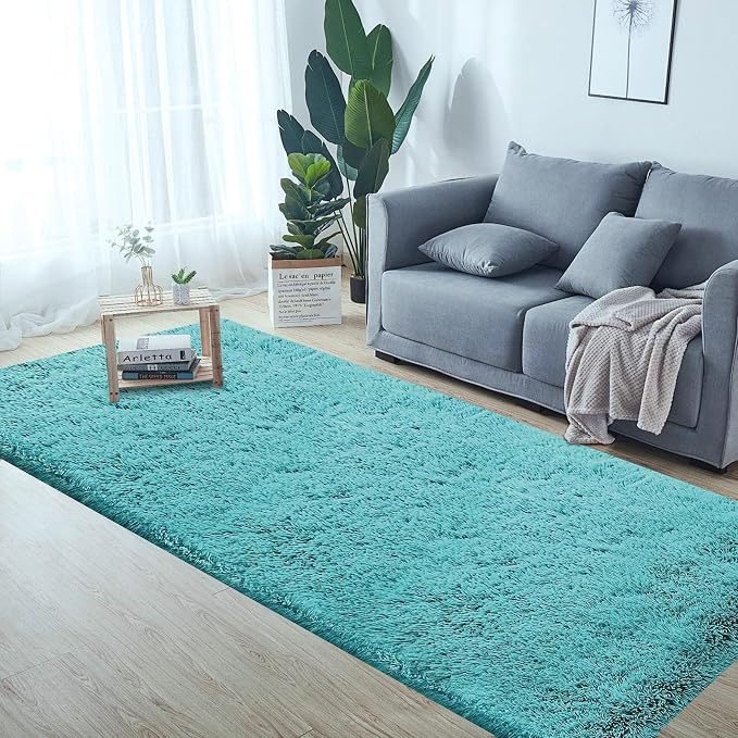 2x6 Runner Rug for Bedroom: Fluffy Shag Soft Washable Rugs Small Fuzzy Plush - Image 8