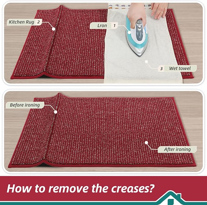 BEQHAUSE Kitchen Rugs 32"x48", Non-Slip Kitchen Mats - Image 9