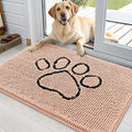 OLANLY Dog Door Mat for Muddy Paws 36x24, Paw Print Design, Absorbs Moisture by OLANLY