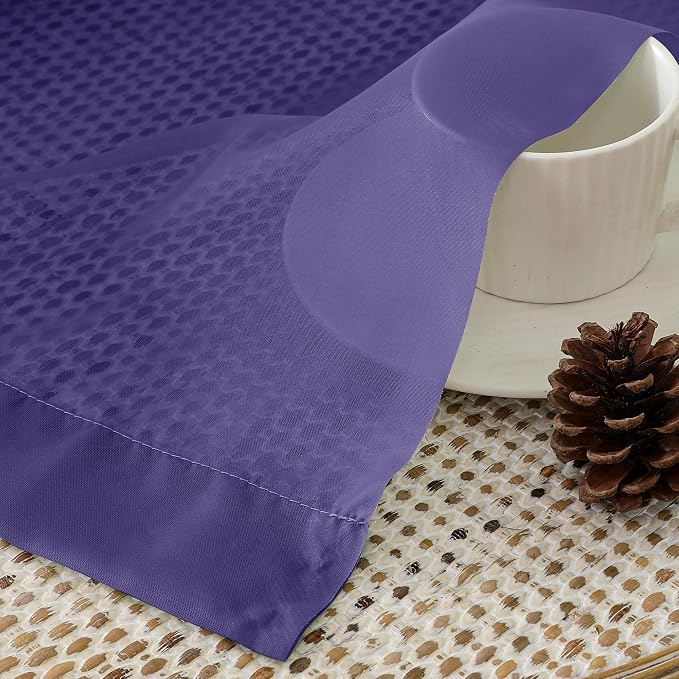Aiyufeng Purple Sheer Curtains 84 Inches Long 2 Panels Set, Light Filtering - Image 2