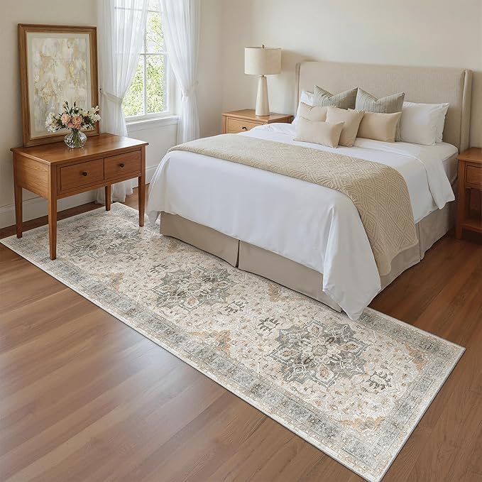 Madane Runner Rug 2x8, Washable Hallway Runner Rugs, Non-Slip Low-Pile Soft - Image 4