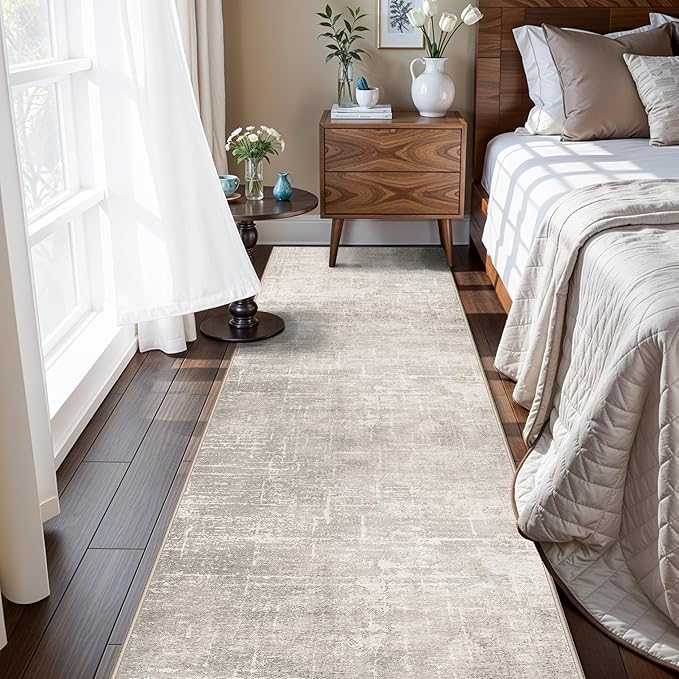 Hallway 2x8 Washable Runner Rug: Abstract Stain Resistant Entryway Kitchen Area by HYHAOYUNLAI