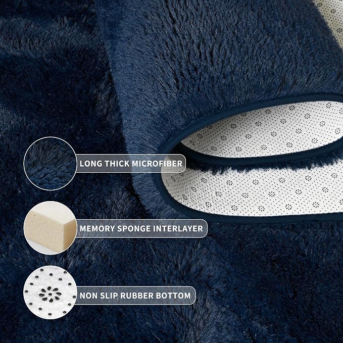 Tepook Soft Fluffy Rugs for Bedroom, 4x6 Area Rug for Living Room, Modern - Image 5