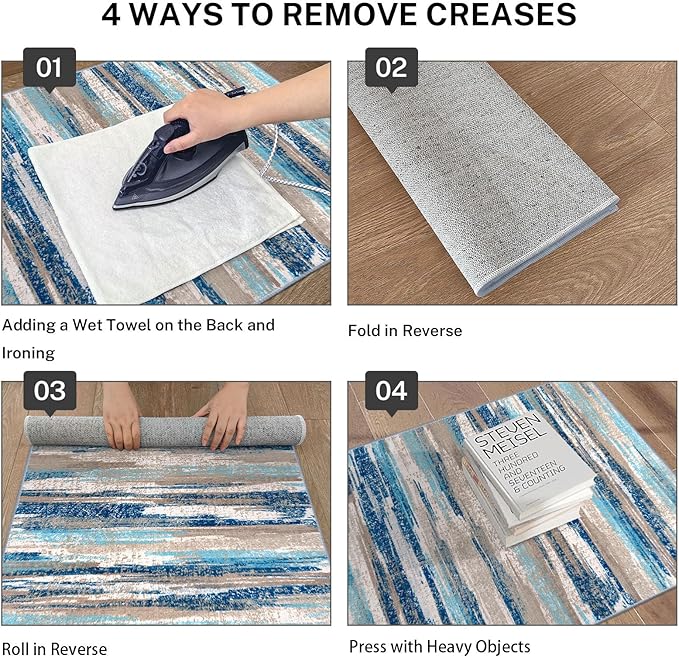 Lansny Modern Abstract Runner Rug 3x18 - Image 3