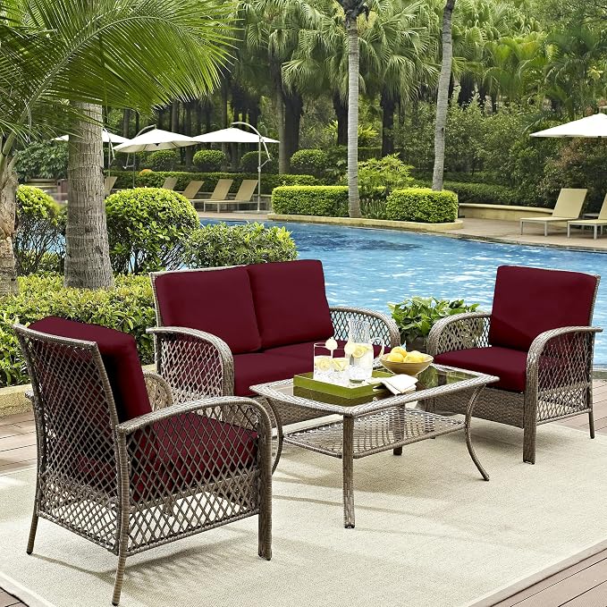 12Pcs Outdoor Cushion Covers, Patio Cushion Covers, Stretch Elastic Slipcovers - Image 6