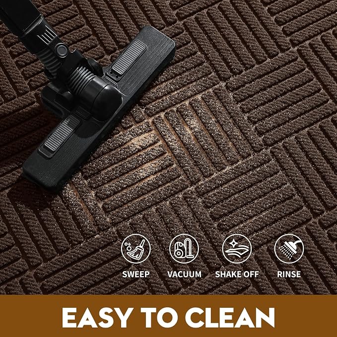 Front Door Mat, Heavy Duty Waterproof Doormat 35.5"x24", Stain Fade Resistant - Image 4