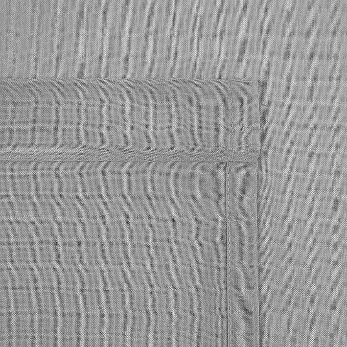DWCN Grey Sheer Curtains Semi Transparent Voile Rod Pocket Curtains - Image 5