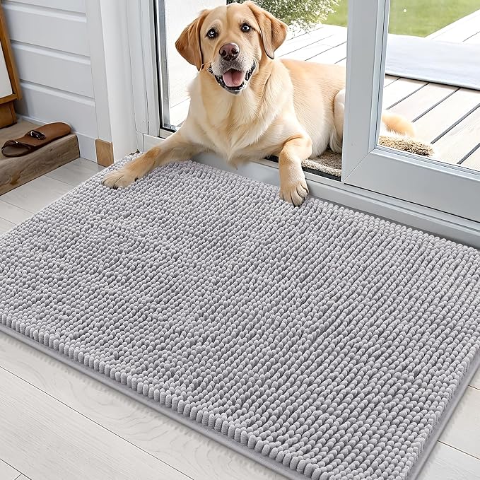 OLANLY Dog Door Mat for Muddy Paws 35x24, Absorbs Moisture and Dirt, Absorbent by OLANLY