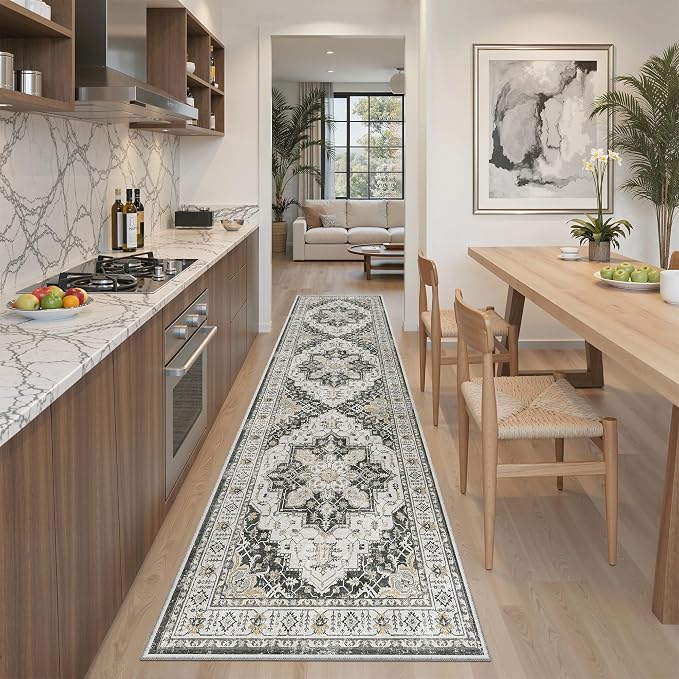 Madane Runner Rug 2x8, Washable Hallway Runner Rugs, Non-Slip Low-Pile Soft by Madane