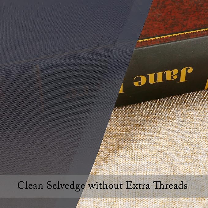 OVZME 2 Panels Sheer Black Curtains 54 Inches Length Window Treatment - Image 3