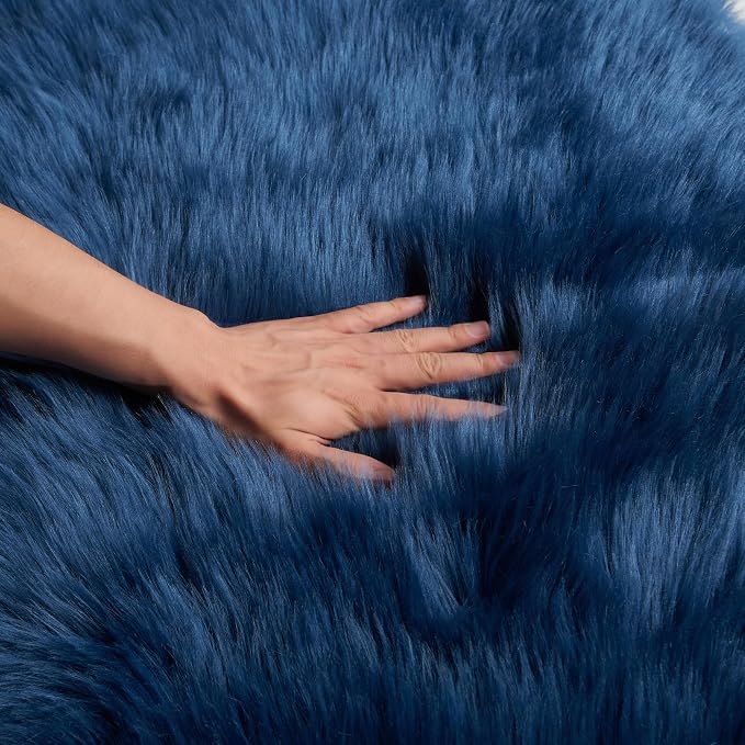 EasyJoy Ultra Soft Fluffy Rugs Faux Fur Rug Chair Cover Seat Pad Fuzzy Area Rug - Image 5