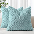 decorUhome Summer Throw Pillow Covers 26x26 Inch Set of 2, Soft Plush Faux Wool by decorUhome