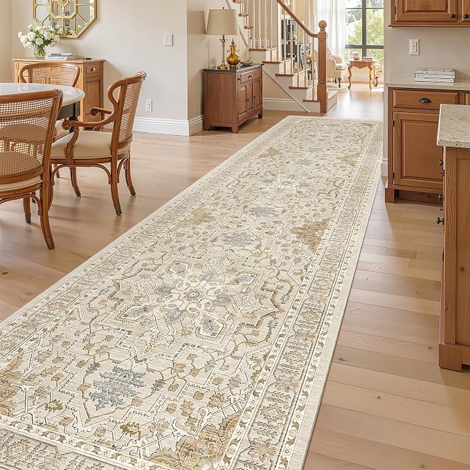 Madane 3x12 Hallway Runner Rug, Non Slip Washable 12ft Runner by Madane