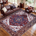 SERISSA 5x7 Boho Area Rug, Washable Non-Slip Rugs by SERISSAHomeDecorCollection