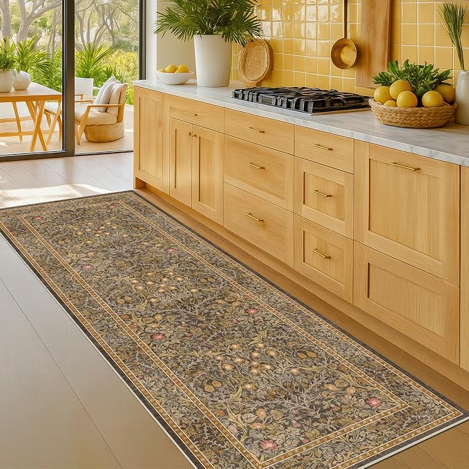 Brown 2'6" x 8' Runners for Hallways Non Slip, Extra Long Floor Runner for - Image 3