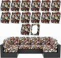 hyha 14Pcs Patio Cushion Covers, Stretch Outdoor Couch Cushion Covers by hyha