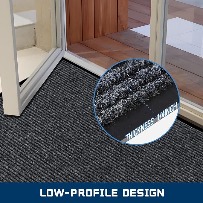 Large Indoor Outdoor Door Mat, Rubber Border Doormats - Image 7