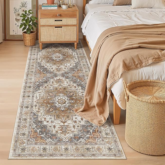 Madane Hallway Runner 3x8, Kitchen Rugs Washable Entryway Rug Vintage Kitchen - Image 5