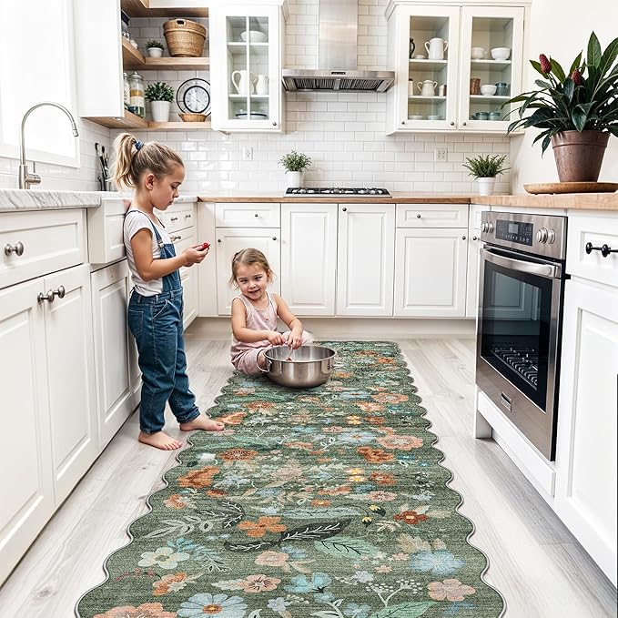 Washable 2x8 Hallway Runner Rug: Water-Resistant Kitchen Rug Soft Bedroom - Image 2
