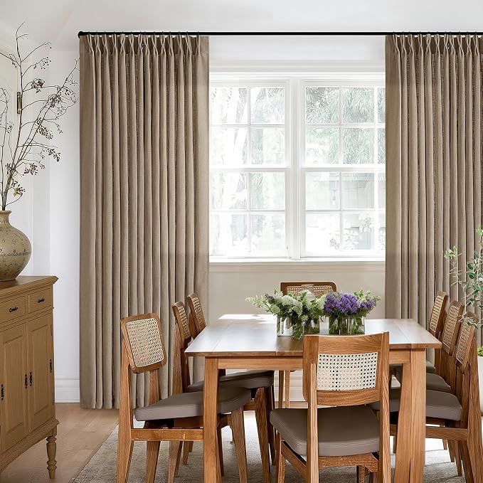94 Inch Light Filtering Pinch Pleated Linen Curtains - Image 8