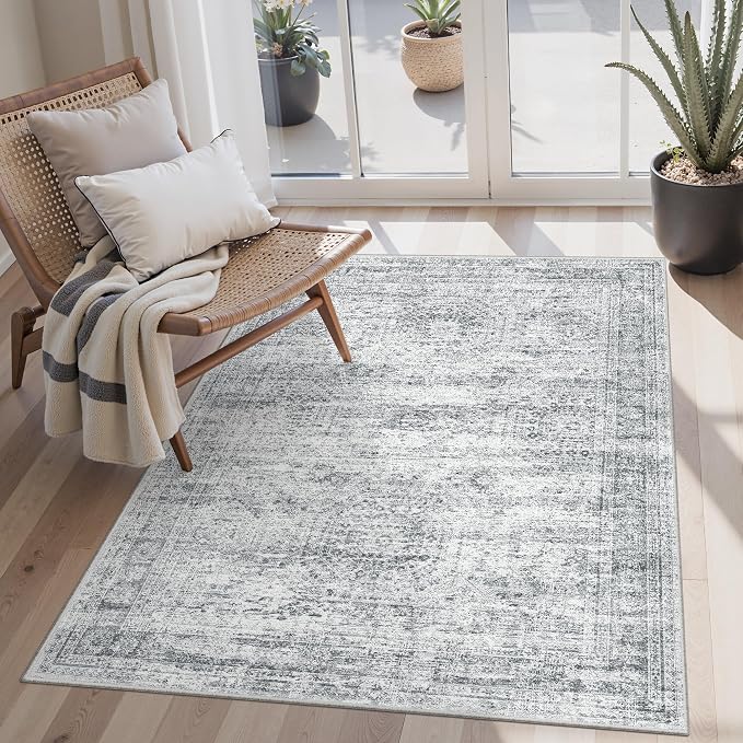 Soalmost 3x5 Rug, Small Area for Kitchen, Machine Washable Non-Slip Throw Rug by Soalmost
