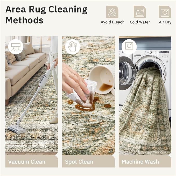 Soalmost Washable Area Rug 8x10, Large Soft Rugs - Image 8