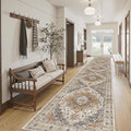 Madane Hallway Runner Rug 2'6''x14', Non Slip Vintage Runners by Madane