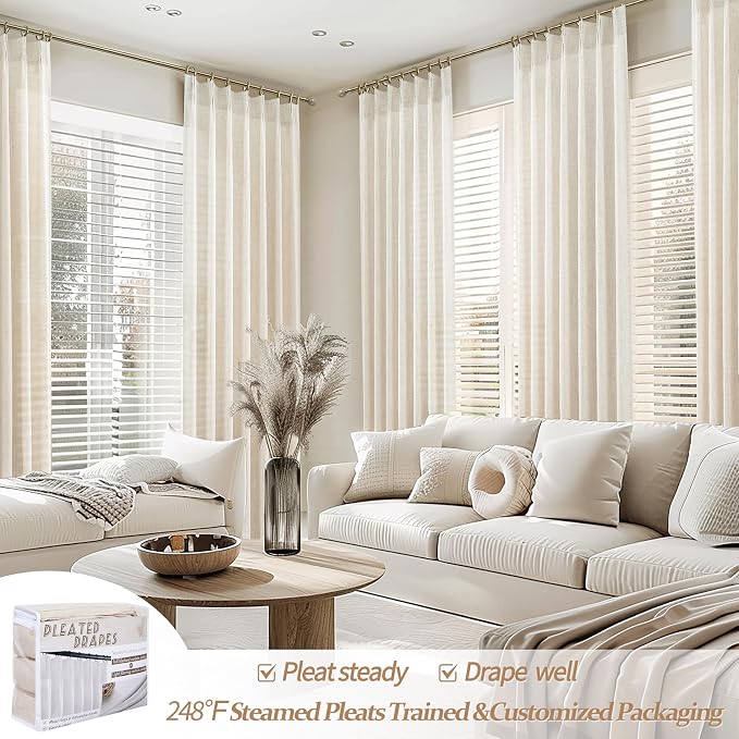 Pleated Extra Long 132 Inch Curtains - Image 5