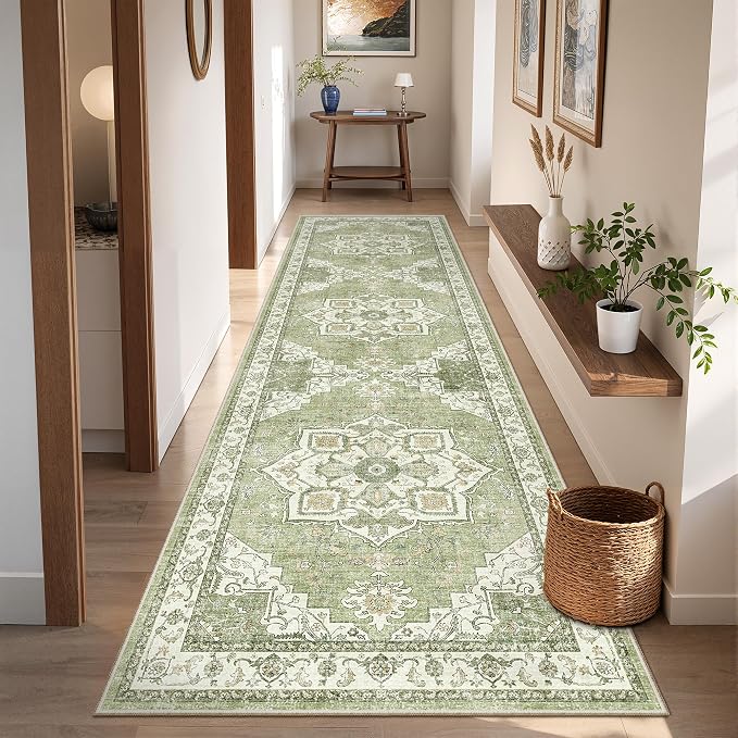 Kitchen Runner Rug Non Slip Washable 2.5x8, Soft Low Pile Entryway Rug Runners - Image 3